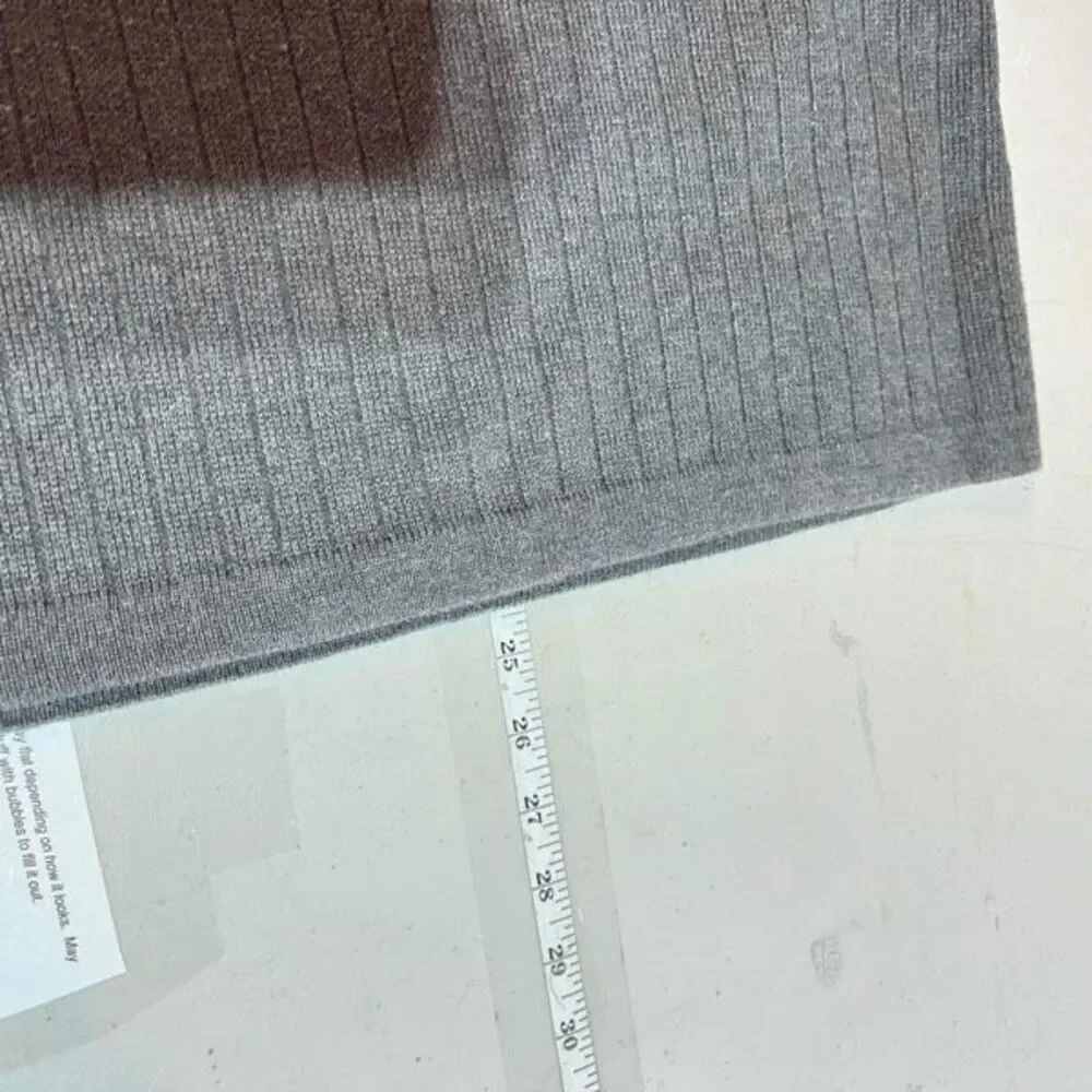 Vintage 90s Abercrombie And Fitch Mens Knit A/92 Pullover Sweatee Ribbed Gray XL - Picture 6 of 7